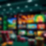 A vibrant online casino interface showcasing various game options
