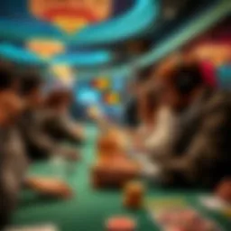 A captivating scene of players engaging in an online casino environment