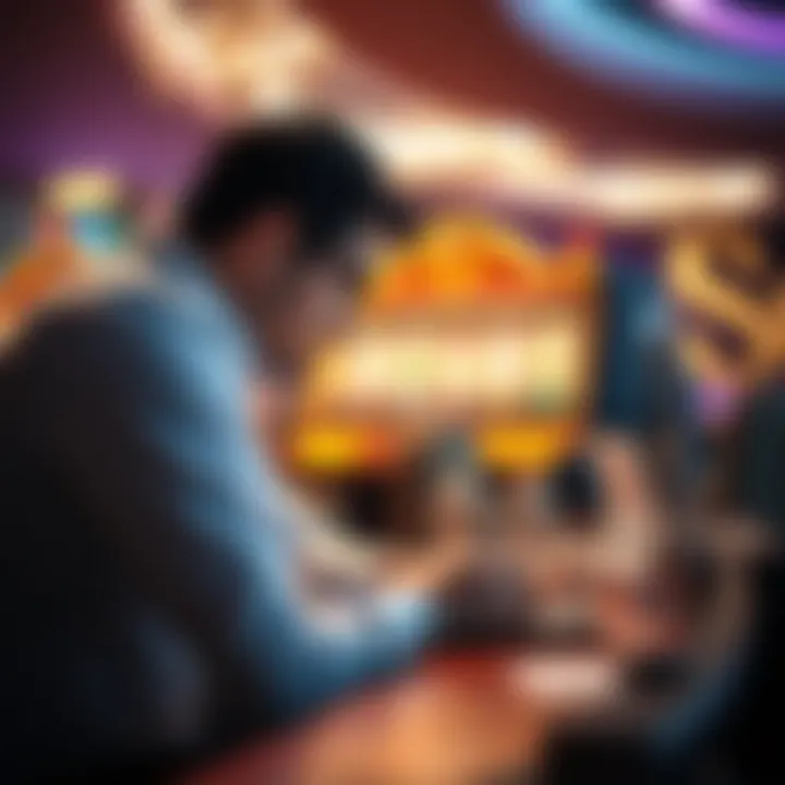 Responsible Gambling in Online Slots A serene image depicting the concept of responsible gambling practices in the online gaming environment.