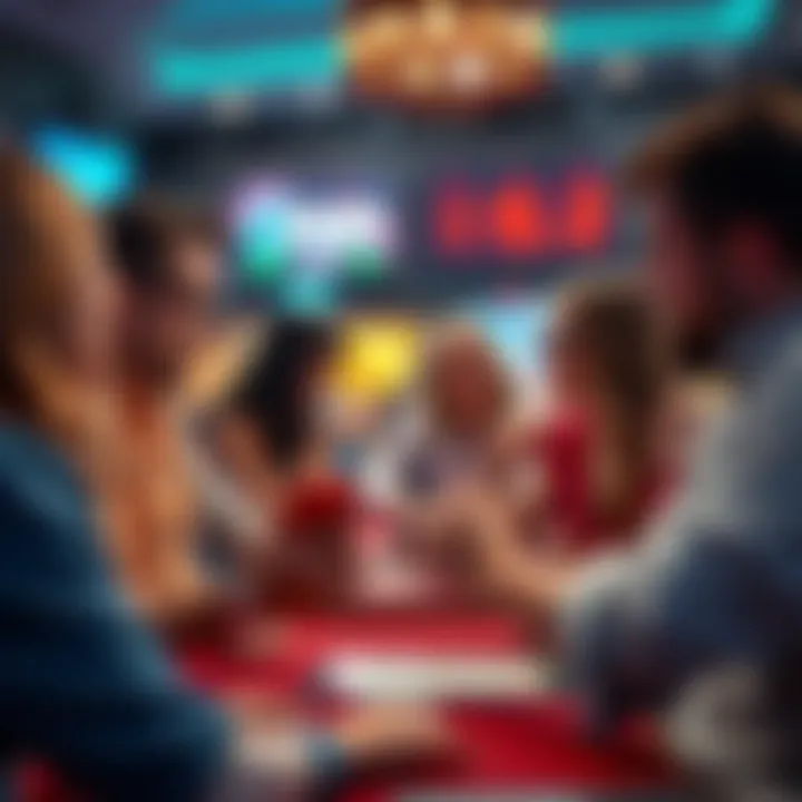 A lively online bingo community interacting through chat