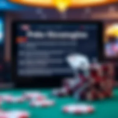 Poker Strategies for Enhanced Gameplay Strategic gameplay tips displayed on a digital screen for enhancing poker skills