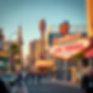Daylight View of Iconic Attractions in Las Vegas Iconic Las Vegas attractions in daylight