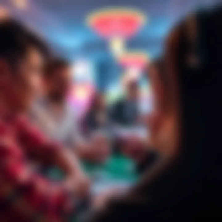 Diverse Users Engaging with Casino Apps Illustration showing diverse users engaging with casino apps