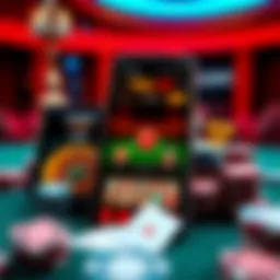 Visual representation of a mobile casino app interface