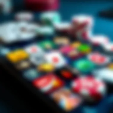 Diverse Poker Game Selection A variety of poker game icons on an iPhone showcasing different types of poker