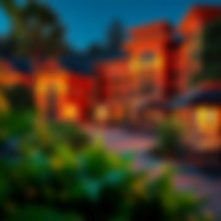 Resort Outdoor Recreation Area Beautifully landscaped outdoor area of a New York resort with recreational facilities