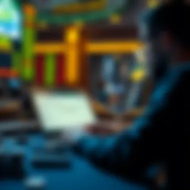 A person analyzing sports betting statistics and odds on a laptop