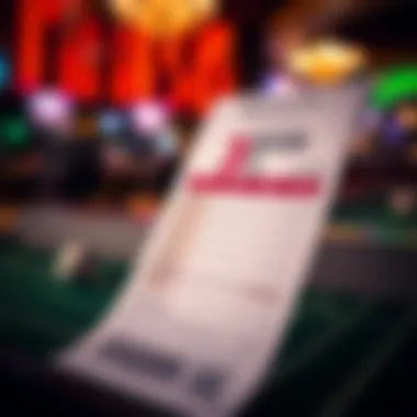 A close-up of a betting slip filled out for a sports event