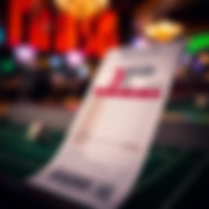 A close-up of a betting slip filled out for a sports event