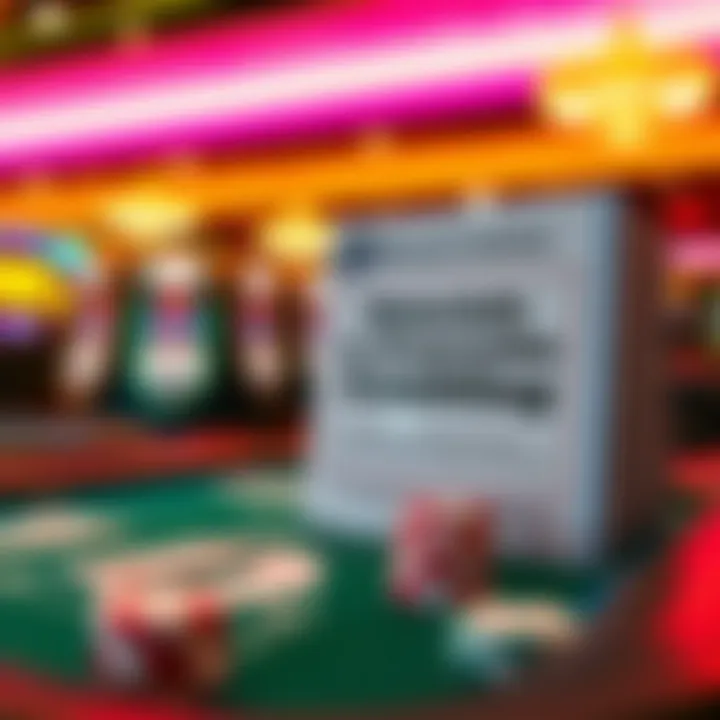 Responsible gambling practices materials displayed at a casino