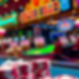 Vibrant illustration of RTG casino interface