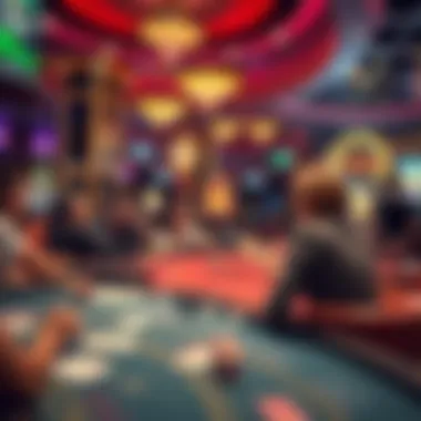 Gaming table filled with action at the Players Club