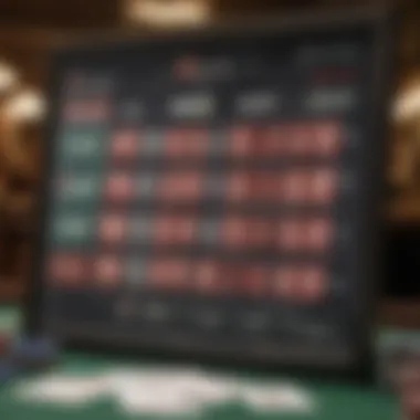 Close-up of a betting slip and odds displayed on a screen