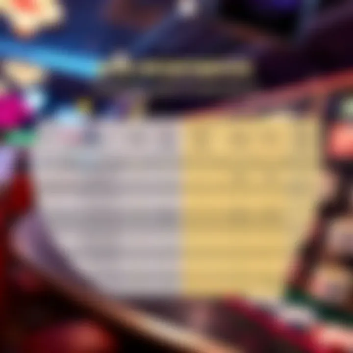 Sportsbook Features and Payment Options Comparison chart of sportsbooks features and payment options