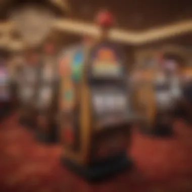 A collection of Dancing Drums slot machines in a vibrant casino setting