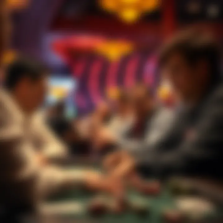 Professional poker players engaged in a tournament