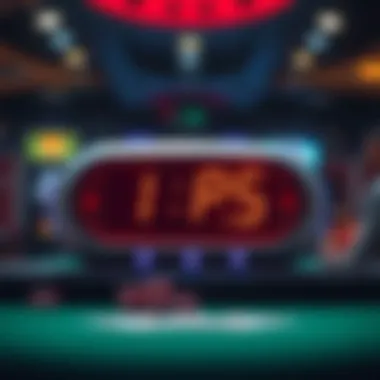 Sleek poker tournament clock with vibrant display