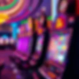 Colorful slot machine display at Desert Diamond Casino