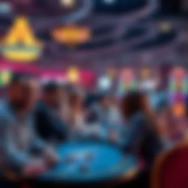 A virtual community of players interacting and engaging in an online bingo game.