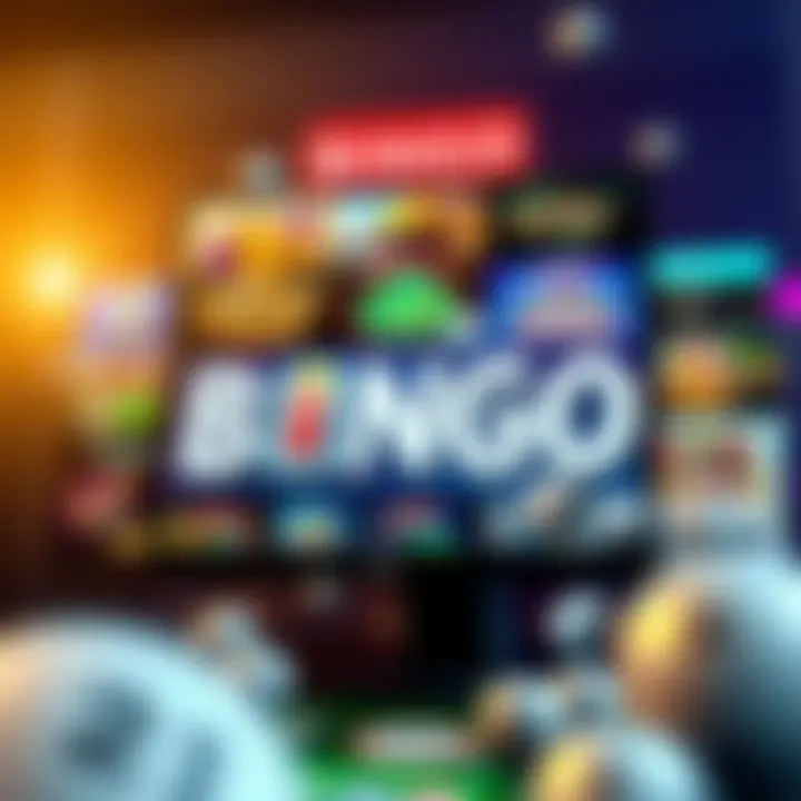 A collage representing various online bingo platforms with diverse themes.
