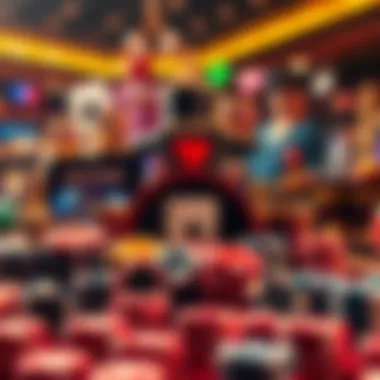 An abstract representation of different online gambling platforms showcasing variety and diversity.