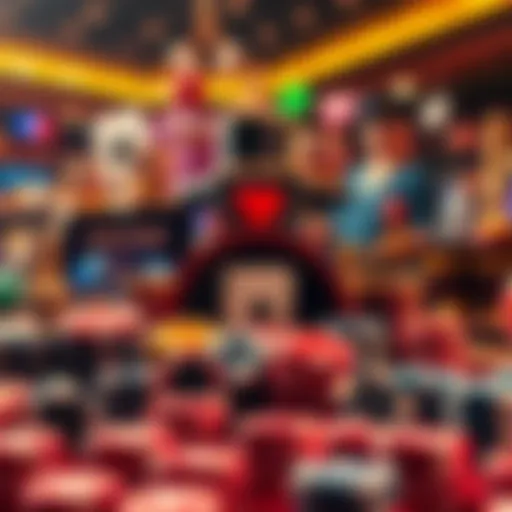 An abstract representation of different online gambling platforms showcasing variety and diversity.