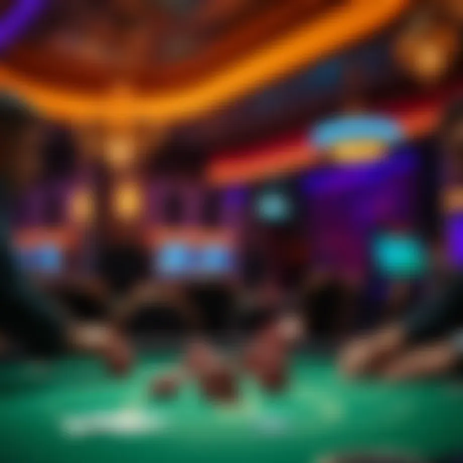 Illustration of high-stakes gambling environment