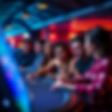 Social Dynamics of Late-Night Play A group of friends enjoying a late-night gaming session