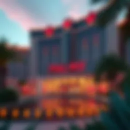 Exterior view showcasing the architectural design of Palms Hotel Casino