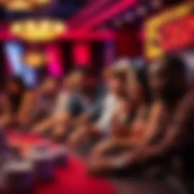 Diverse group of individuals enjoying various casino games