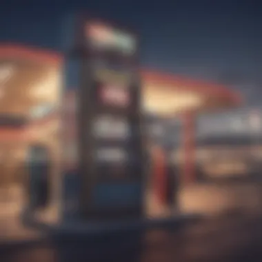 Gaming Options Signage at a Gas Station Signage highlighting gaming options at a gas station