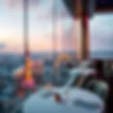 Breathtaking view from Stratosphere Restaurant overlooking Las Vegas