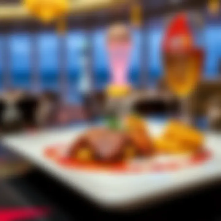 Gourmet dish served at Stratosphere Restaurant