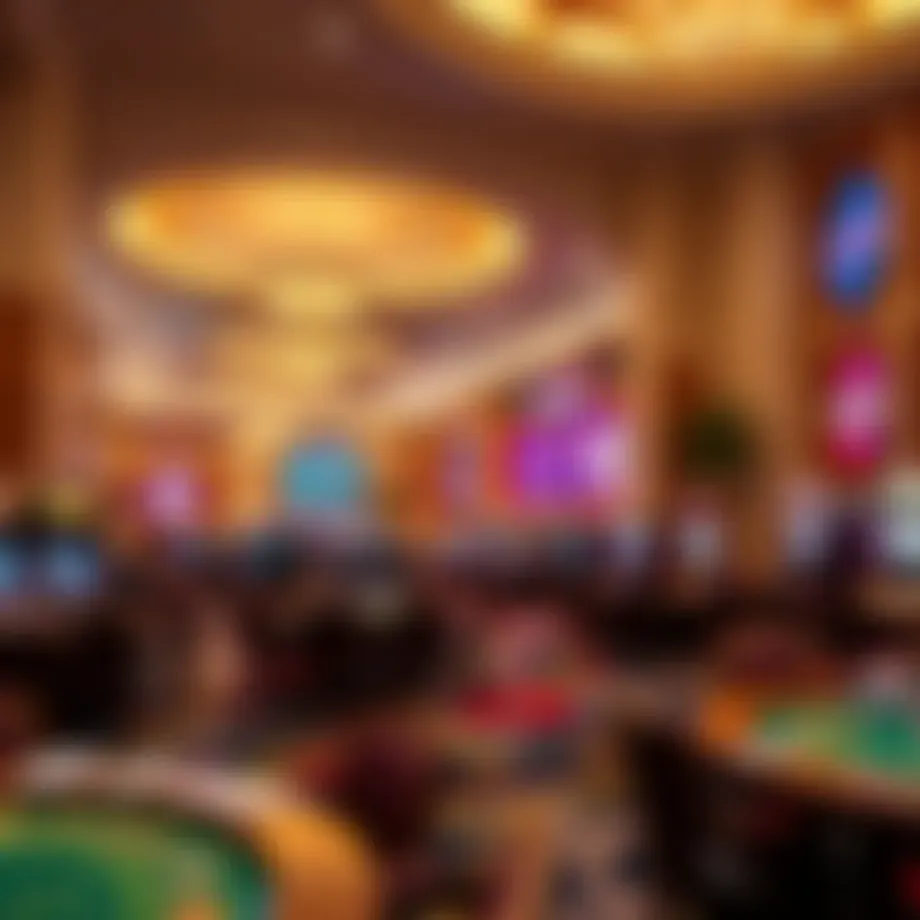 Luxurious interior of a Las Vegas casino hotel