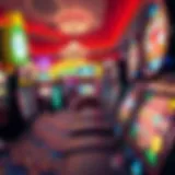A vibrant casino floor showcasing various gaming machines