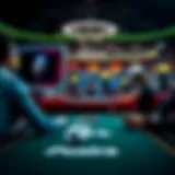 Virtual poker table setup showcasing various players