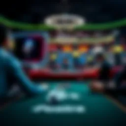 Virtual poker table setup showcasing various players