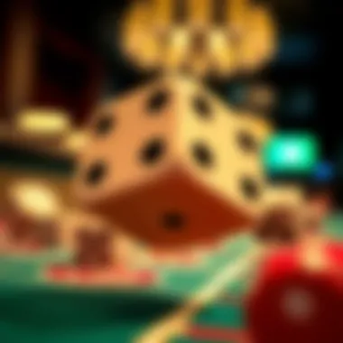 Dice Throwing in Action Close-up of dice being thrown in craps