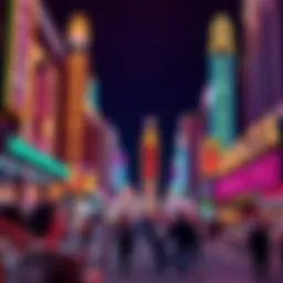 Vibrant nightlife on Fremont Street