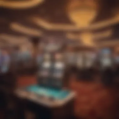 Gaming floor showcasing slot machines and table games