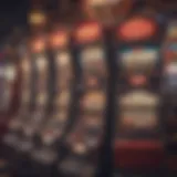 Vibrant display of classic slot machines in a virtual casino