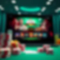 A sophisticated online casino interface showcasing various games