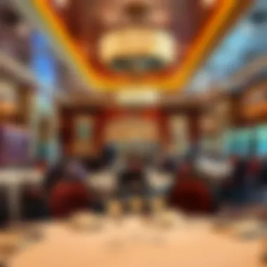 Elegant dining area in the casino