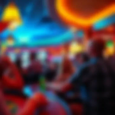 Guests enjoying a vibrant nightlife atmosphere