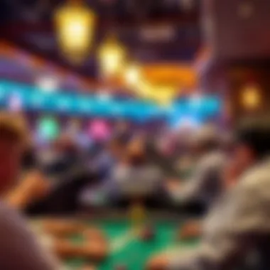 Vibrant Tournament Atmosphere The vibrant atmosphere during the poker tournament at Jackson Rancheria