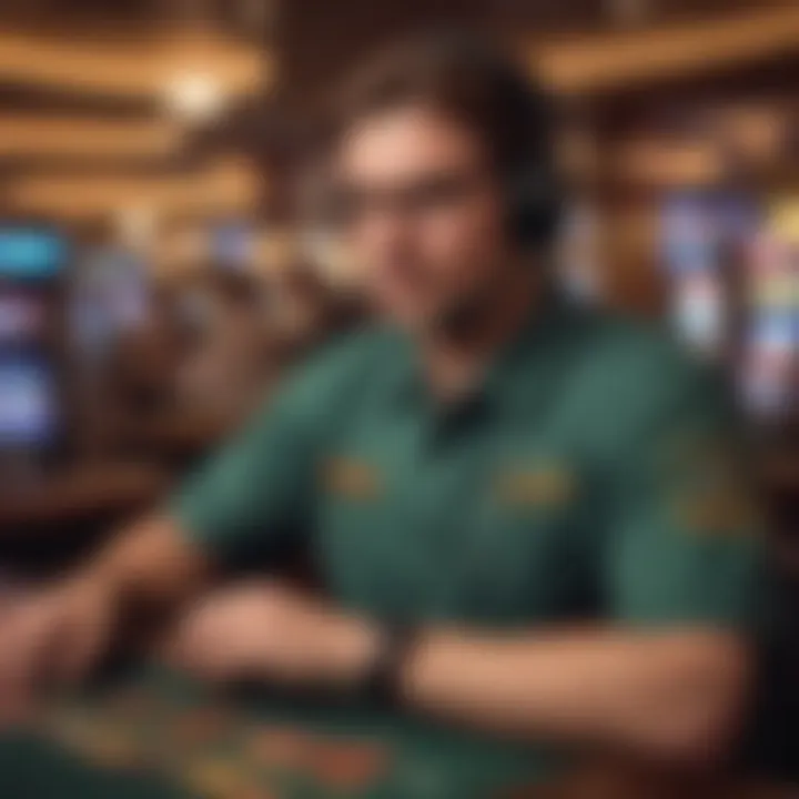 Customer support section of the Lucky Creek Casino app