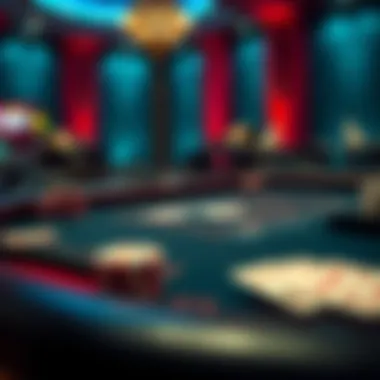 Illustration of blackjack table with cards