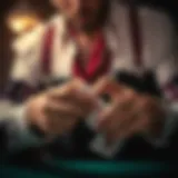 An expert performer demonstrating an intricate card flourish