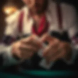 An expert performer demonstrating an intricate card flourish