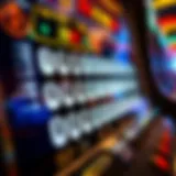 A close-up view of a keno machine displaying numbers and betting options